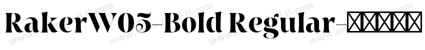 RakerW05-Bold Regular字体转换